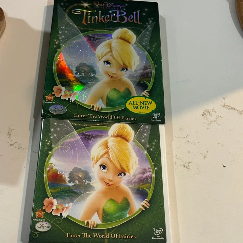 Disney Tinker Bell Green Fairy DVD Cover - pre owned good condition